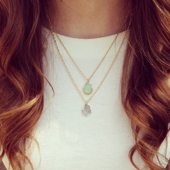 Kendra Scott Kiri necklace in slate gold 14K plated BRAND NEW - Picture 4 of 4